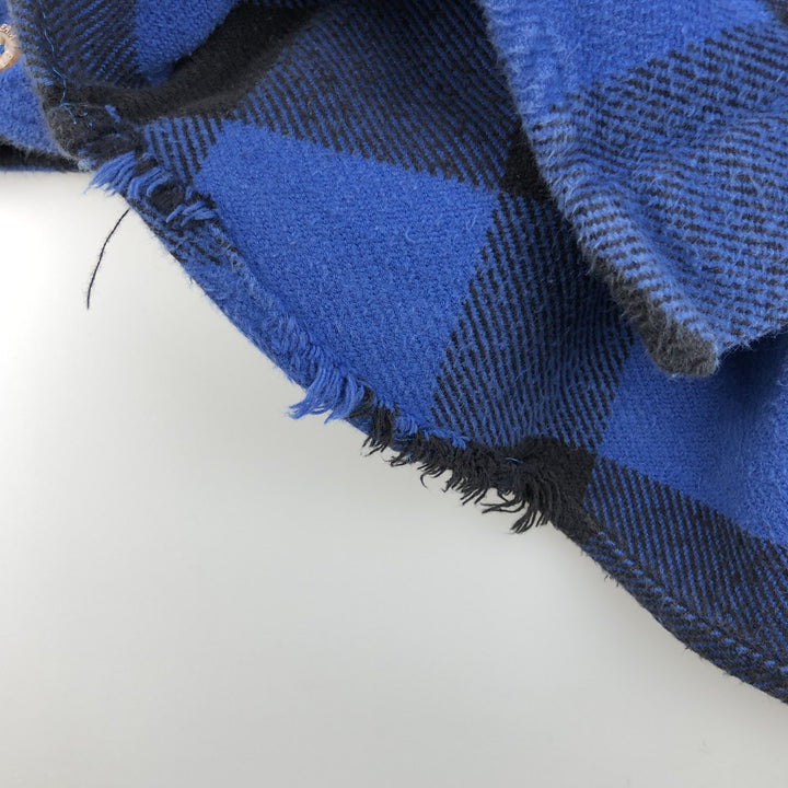 FIELD AND STREAM Buffalo Check Long Sleeve Heavy Flannel Check Shirt Men's XL cotton blue type Vintage Second Hand