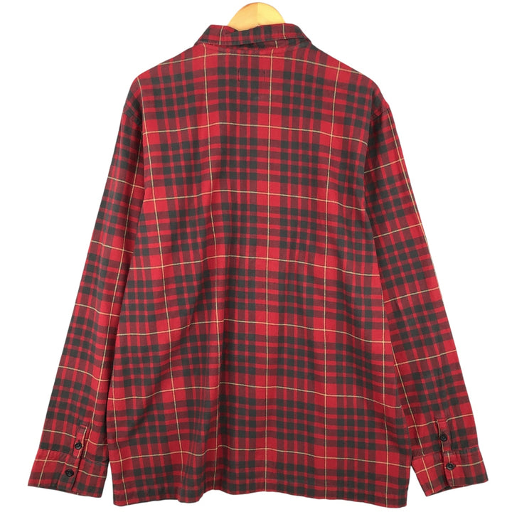 Pendleton Long Sleeve Flannel Check Shirt, Box Shirt, Men's XL cotton red type Vintage Second Hand