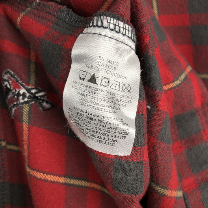 Pendleton Long Sleeve Flannel Check Shirt, Box Shirt, Men's XL cotton red type Vintage Second Hand