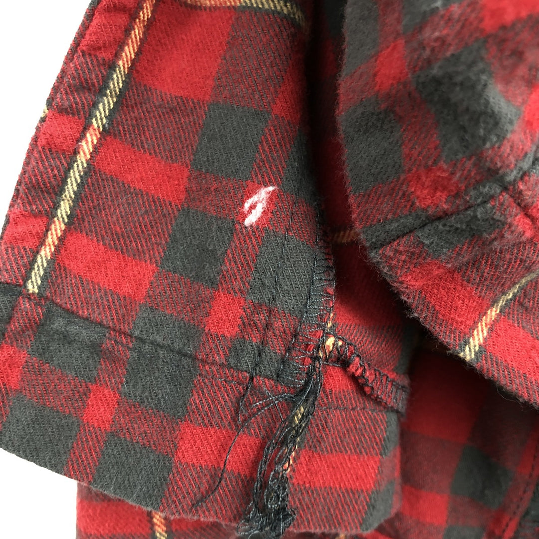 Pendleton Long Sleeve Flannel Check Shirt, Box Shirt, Men's XL cotton red type Vintage Second Hand