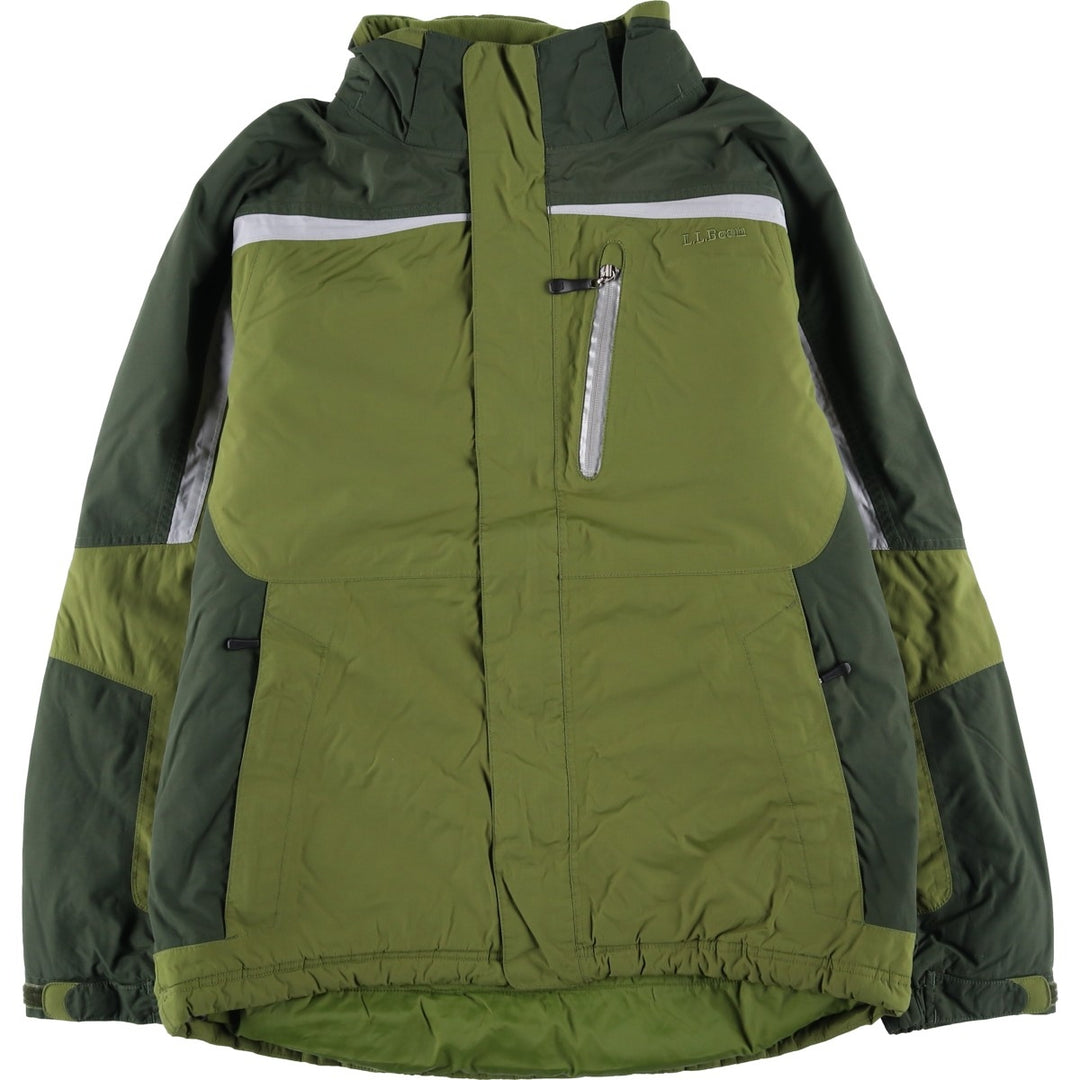 LLBean Men's Padded Mountain Jacket, Shell Jacket, Puffer Jacket, Size L Nylon green type Vintage Second Hand
