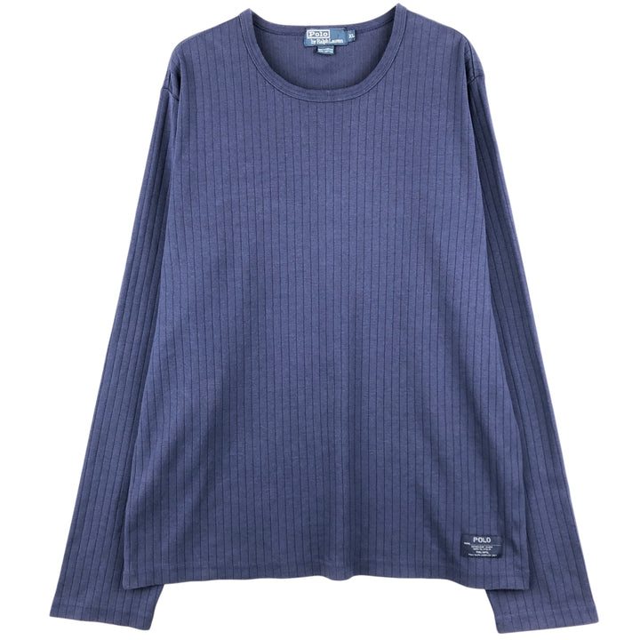 Ralph Lauren POLO by Ralph Lauren long-sleeved T-shirt, men's size XL cotton navy blue type Vintage Second Hand