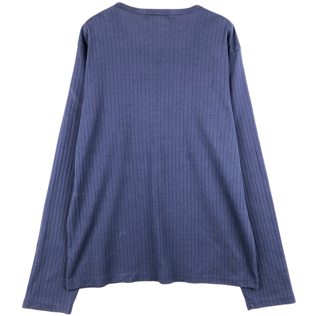 Ralph Lauren POLO by Ralph Lauren long-sleeved T-shirt, men's size XL cotton navy blue type Vintage Second Hand