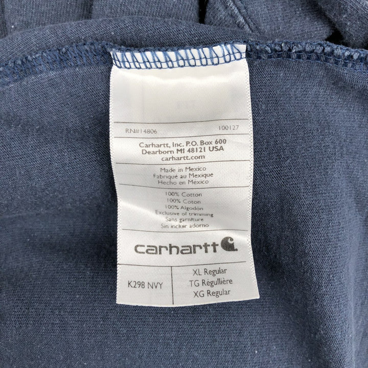Carhartt long-sleeved T-shirt, men's size XL cotton navy blue type Vintage Second Hand