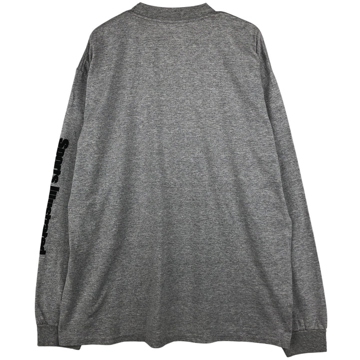 Gildan Ultra Cotton NFL Los Angeles Raiders Long Sleeve T-Shirt, Men's Size XL cotton gray type Vintage Second Hand