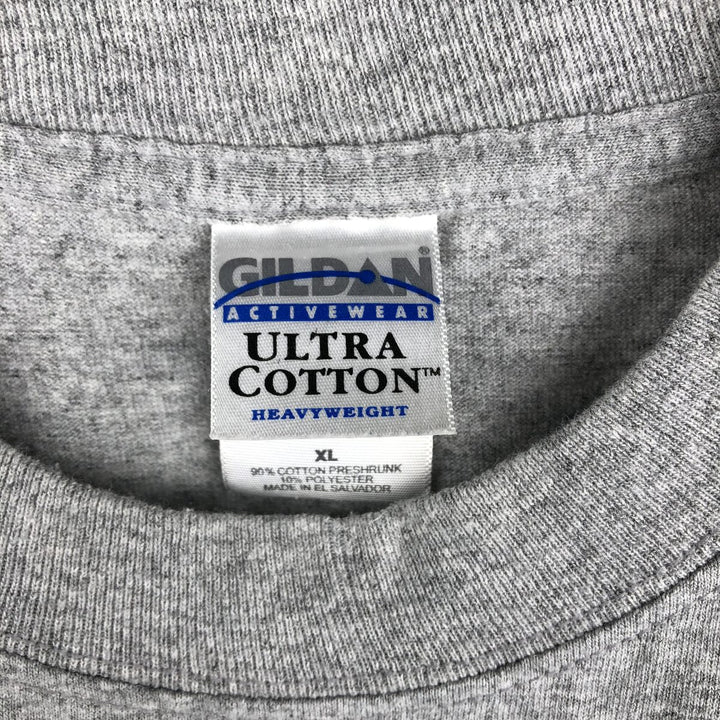 Gildan Ultra Cotton NFL Los Angeles Raiders Long Sleeve T-Shirt, Men's Size XL cotton gray type Vintage Second Hand