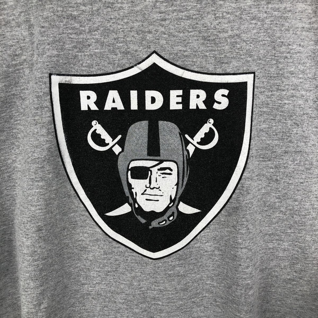 Gildan Ultra Cotton NFL Los Angeles Raiders Long Sleeve T-Shirt, Men's Size XL cotton gray type Vintage Second Hand