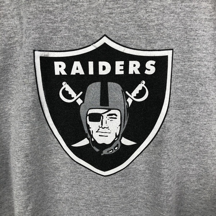 Gildan Ultra Cotton NFL Los Angeles Raiders Long Sleeve T-Shirt, Men's Size XL cotton gray type Vintage Second Hand