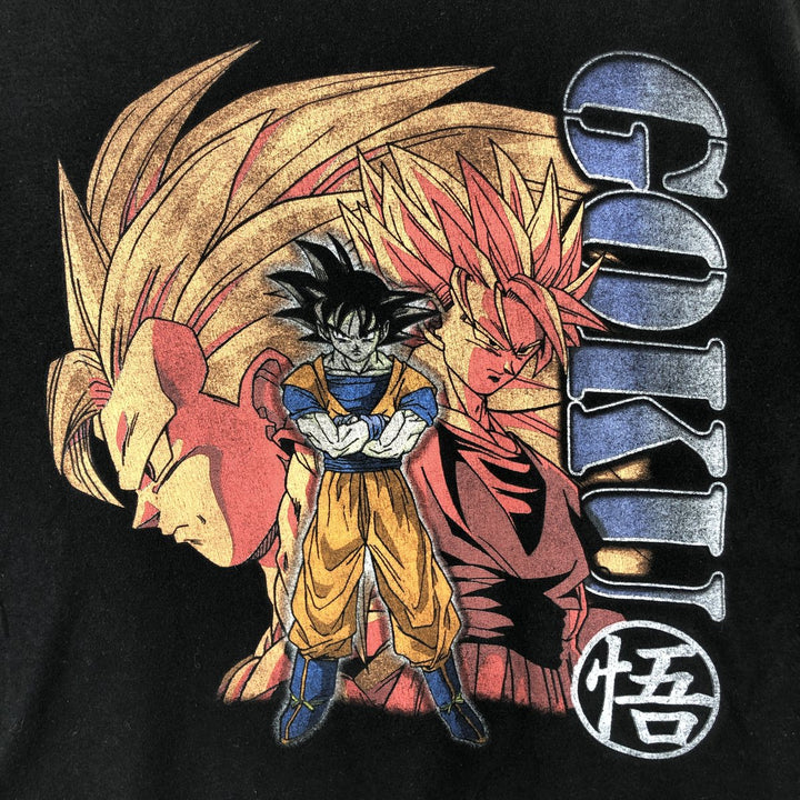 DRAGONBALL Z Dragon Ball Z Son Goku character print long T-shirt long T men's M size cotton black type Vintage Second Hand