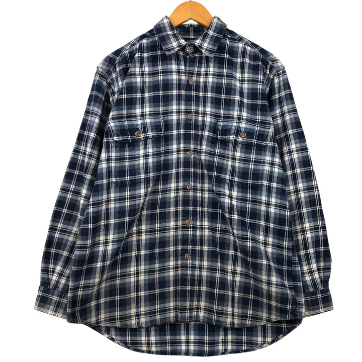 Field and Stream Original Outfitter Long Sleeve Flannel Check Shirt, Men's Size L unclear navy blue type Vintage Second Hand