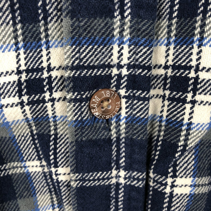 Field and Stream Original Outfitter Long Sleeve Flannel Check Shirt, Men's Size L unclear navy blue type Vintage Second Hand