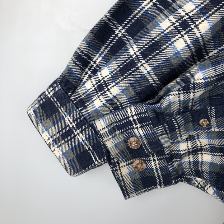 Field and Stream Original Outfitter Long Sleeve Flannel Check Shirt, Men's Size L unclear navy blue type Vintage Second Hand