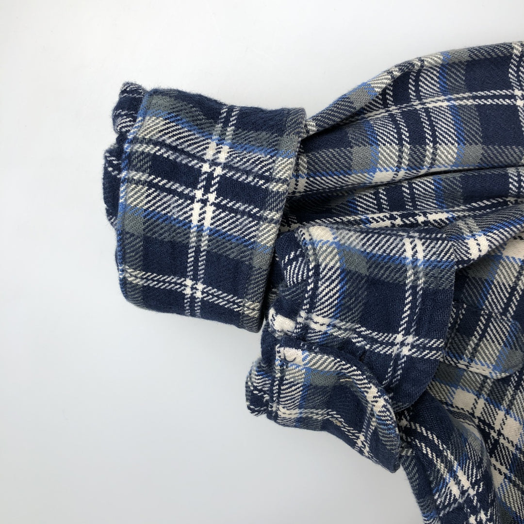 Field and Stream Original Outfitter Long Sleeve Flannel Check Shirt, Men's Size L unclear navy blue type Vintage Second Hand