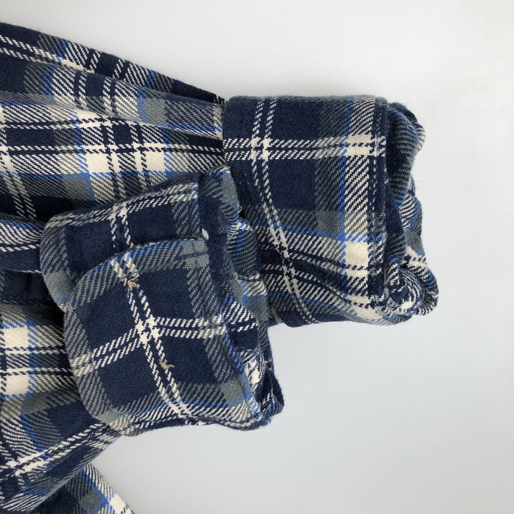 Field and Stream Original Outfitter Long Sleeve Flannel Check Shirt, Men's Size L unclear navy blue type Vintage Second Hand