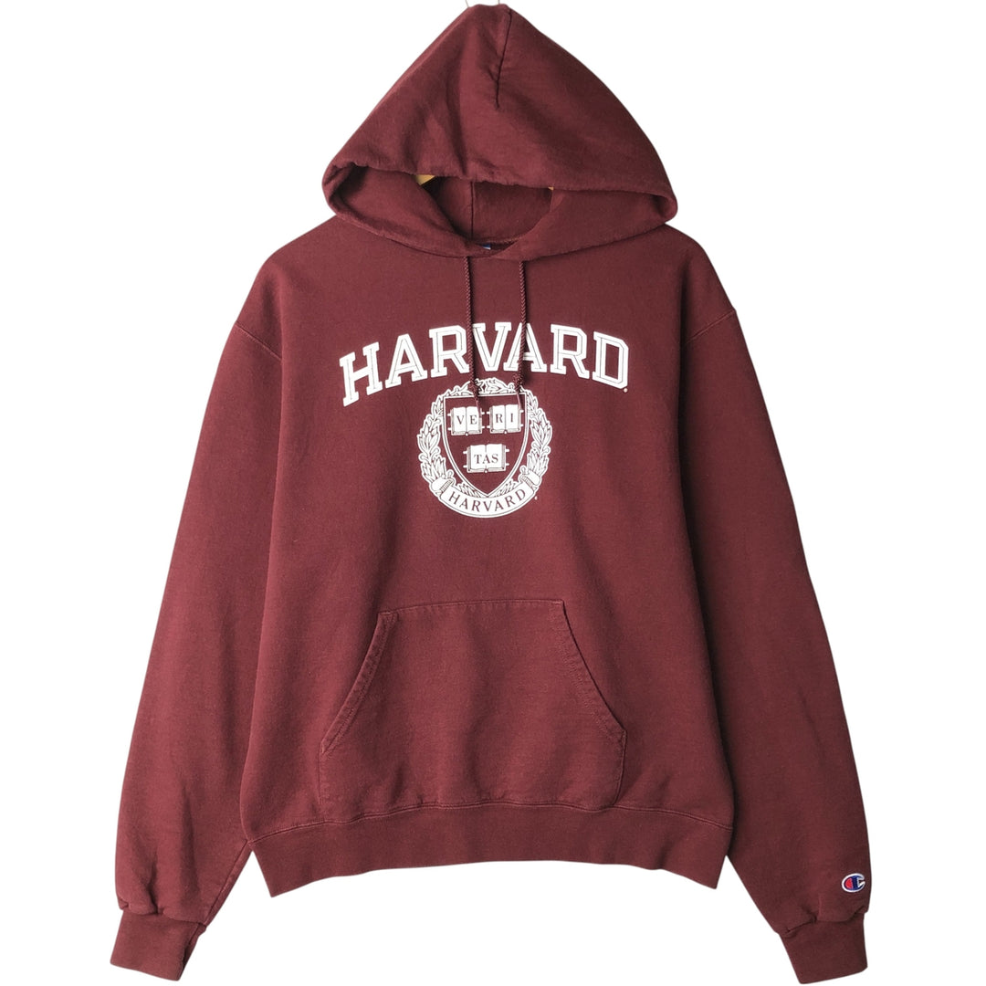 Champion ECO FLEECE HARVARD Harvard University College Sweatshirt Pullover Hoodie, Men's Size M (2000s) cotton wine-red Vintage Second Hand