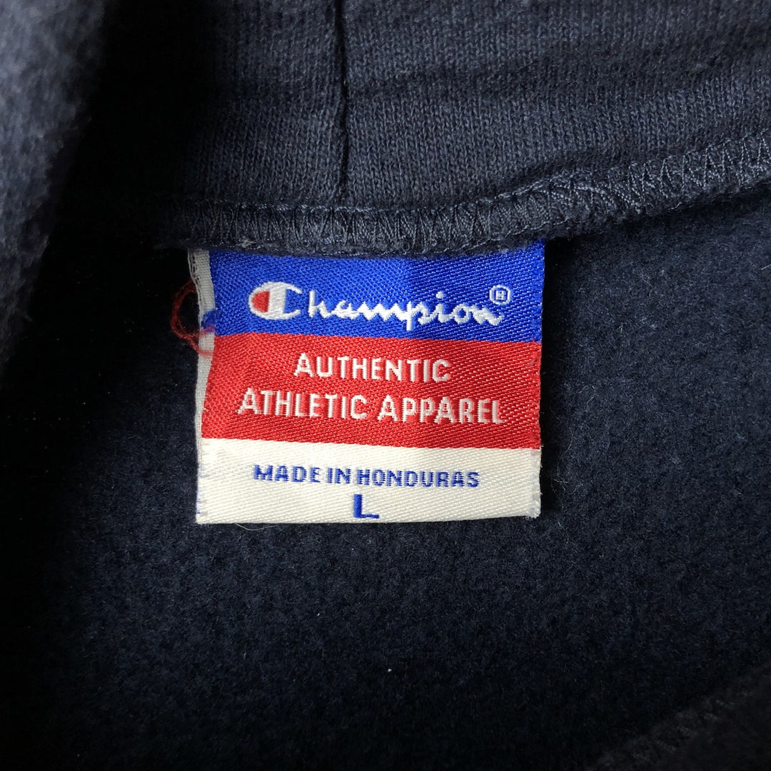 2000'S Champion Authentic Athletic Apparel University of Michigan College Pullover Hoodie, Men's Size L cotton navy blue type Vintage Second Hand