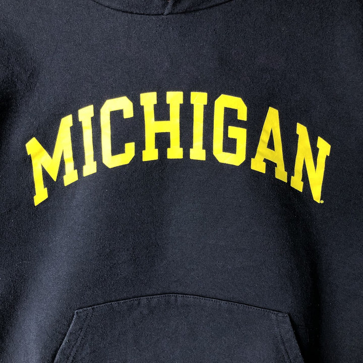 2000'S Champion Authentic Athletic Apparel University of Michigan College Pullover Hoodie, Men's Size L cotton navy blue type Vintage Second Hand