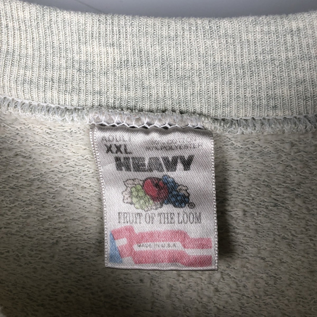 Vintage 1990'S Fruit of the Loom Iowa State University college sweatshirt, made in the USA, size XXL, men's unclear gray type Vintage Second Hand
