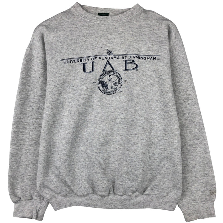 Vintage 90'S MV SPORT triple print college sweatshirt, made in the USA, men's size L cotton gray type Vintage Second Hand
