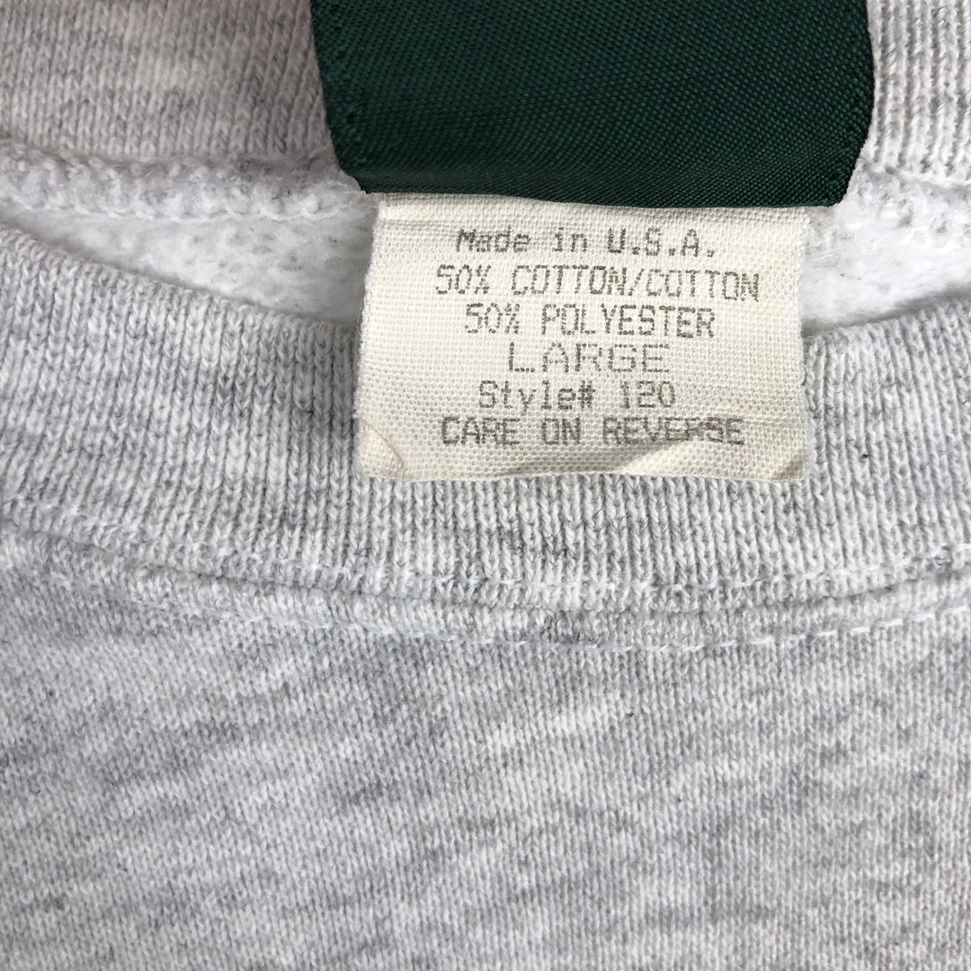Vintage 90'S MV SPORT triple print college sweatshirt, made in the USA, men's size L cotton gray type Vintage Second Hand