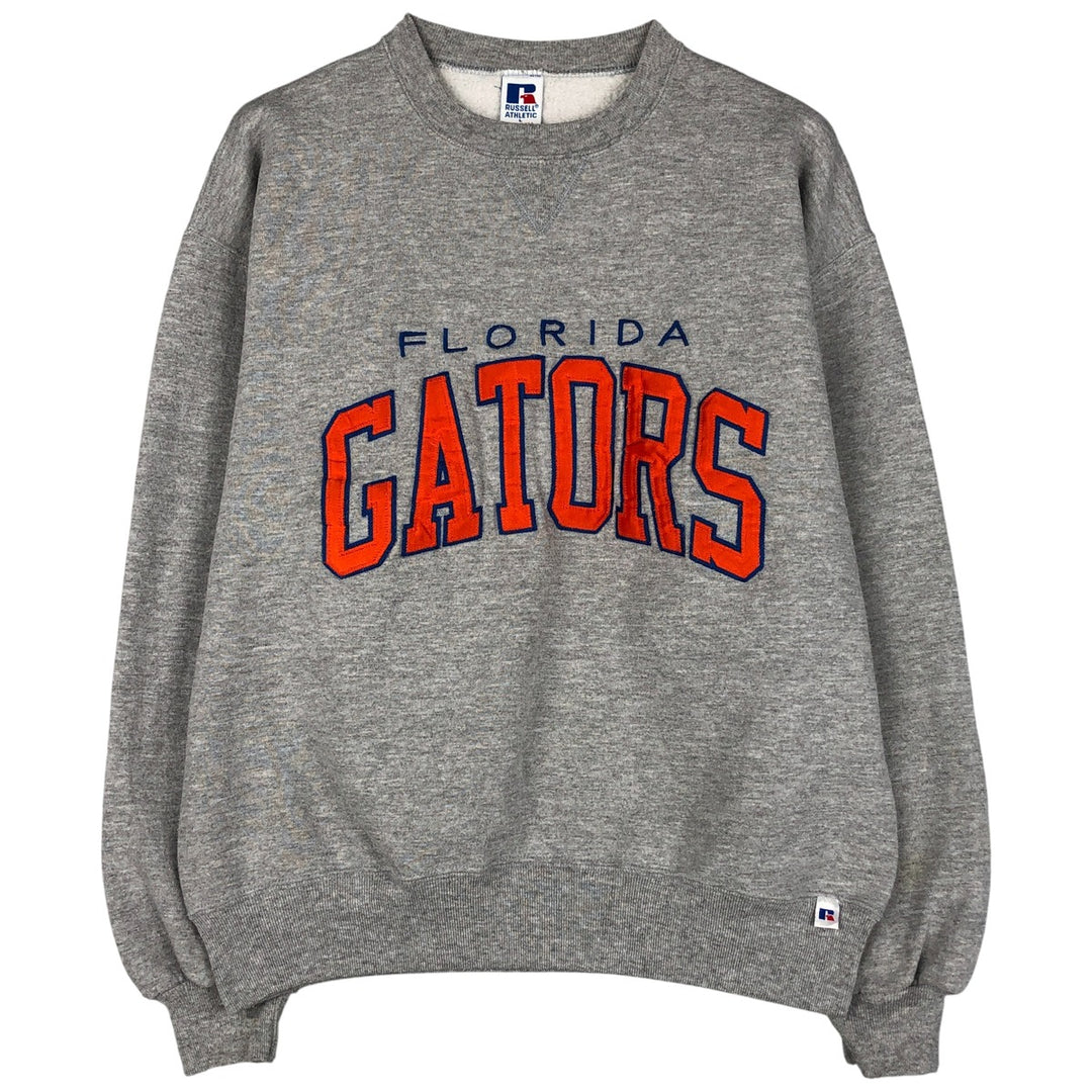 Vintage 90'S Russell ATHLETIC college sweatshirt, made in the USA, size L, men's polyester gray type Vintage Second Hand