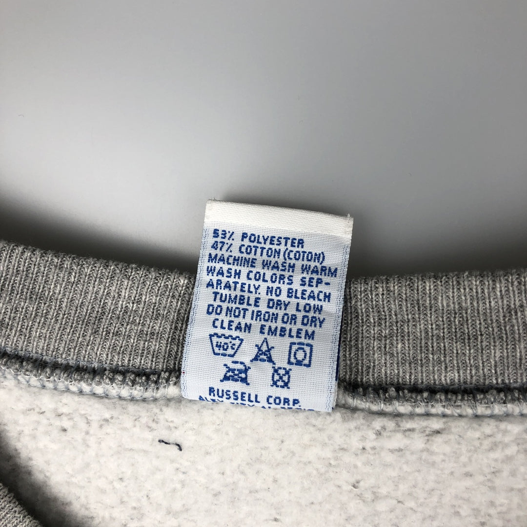 Vintage 90'S Russell ATHLETIC college sweatshirt, made in the USA, size L, men's polyester gray type Vintage Second Hand