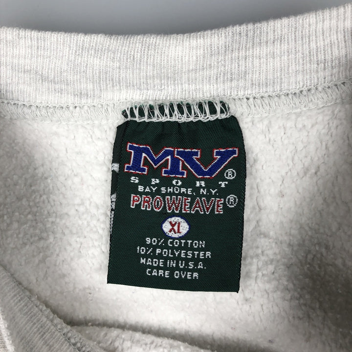 Vintage 90'S MV SPORT PRO WEAVE college sweatshirt, made in the USA, men's size XL cotton gray type Vintage Second Hand
