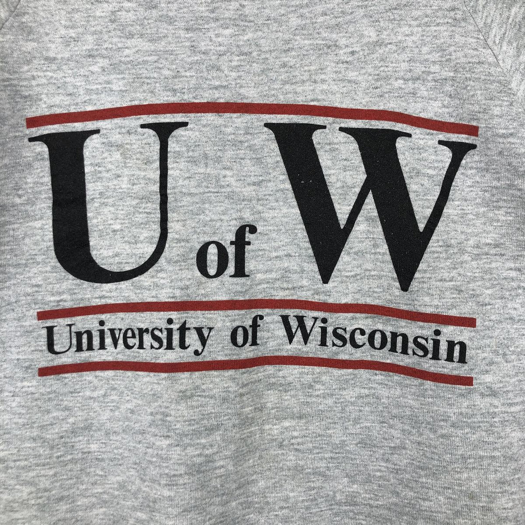 Vintage 90'S Fruit of the Loom college sweatshirt, made in the USA, size M, men's unclear gray type Vintage Second Hand