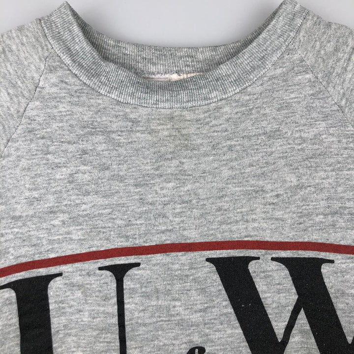 Vintage 90'S Fruit of the Loom college sweatshirt, made in the USA, size M, men's unclear gray type Vintage Second Hand