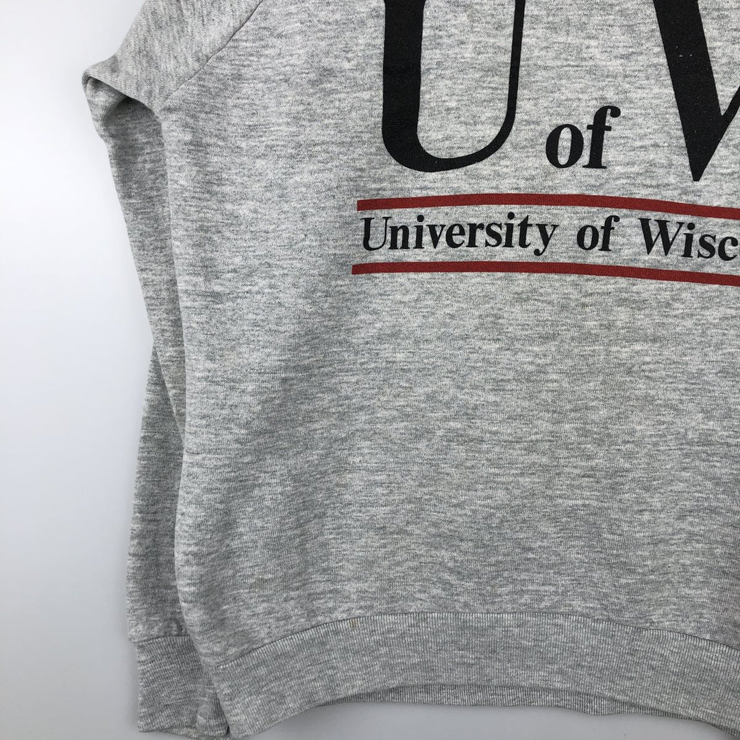 Vintage 90'S Fruit of the Loom college sweatshirt, made in the USA, size M, men's unclear gray type Vintage Second Hand