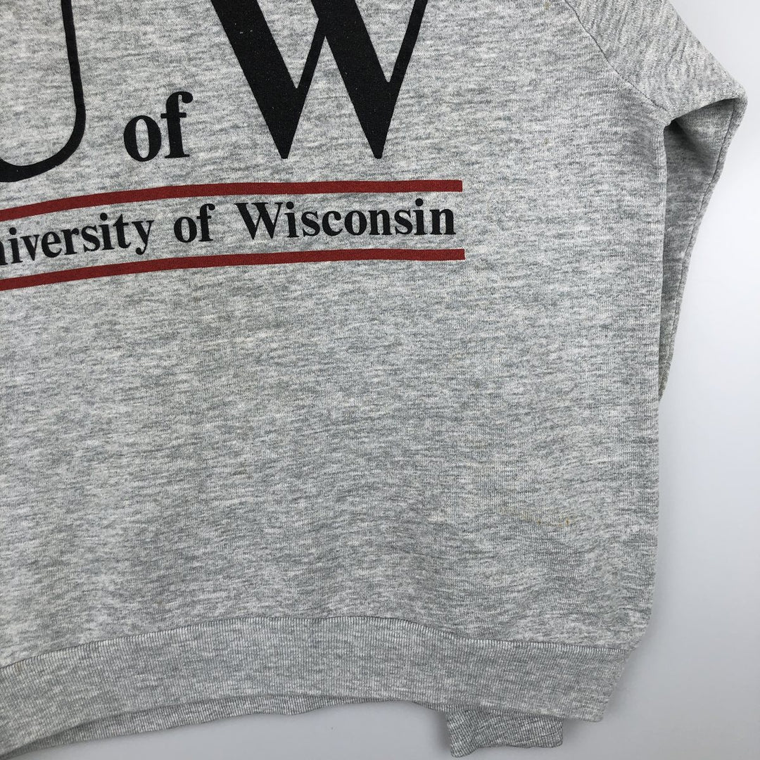 Vintage 90'S Fruit of the Loom college sweatshirt, made in the USA, size M, men's unclear gray type Vintage Second Hand