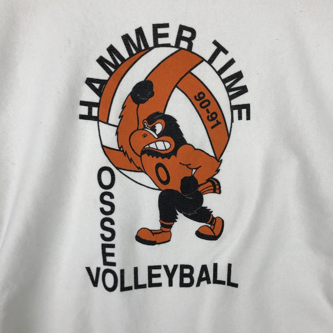 Vintage Majestic Cross Cut College Character Sweatshirt, Made in USA, Men's XL unclear white type Vintage Second Hand