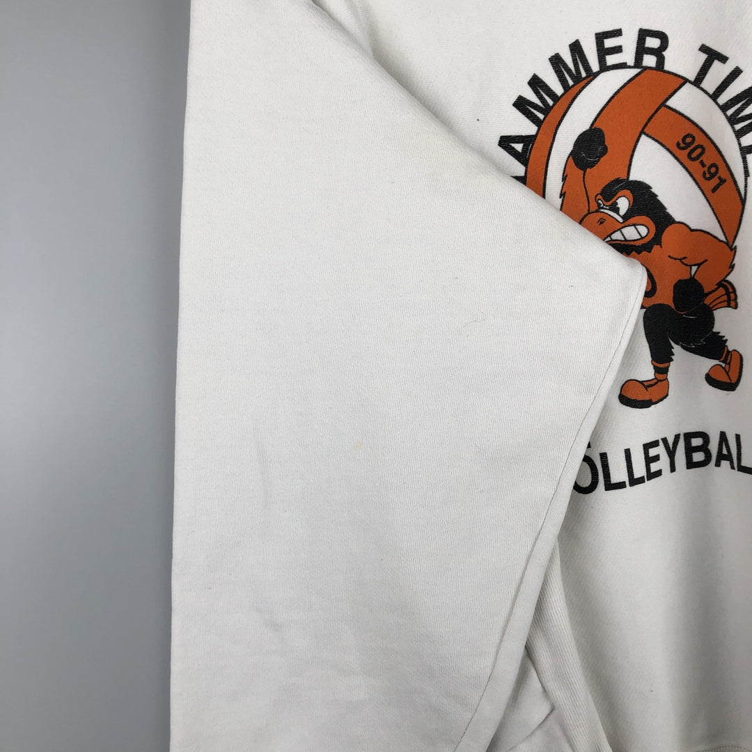 Vintage Majestic Cross Cut College Character Sweatshirt, Made in USA, Men's XL unclear white type Vintage Second Hand