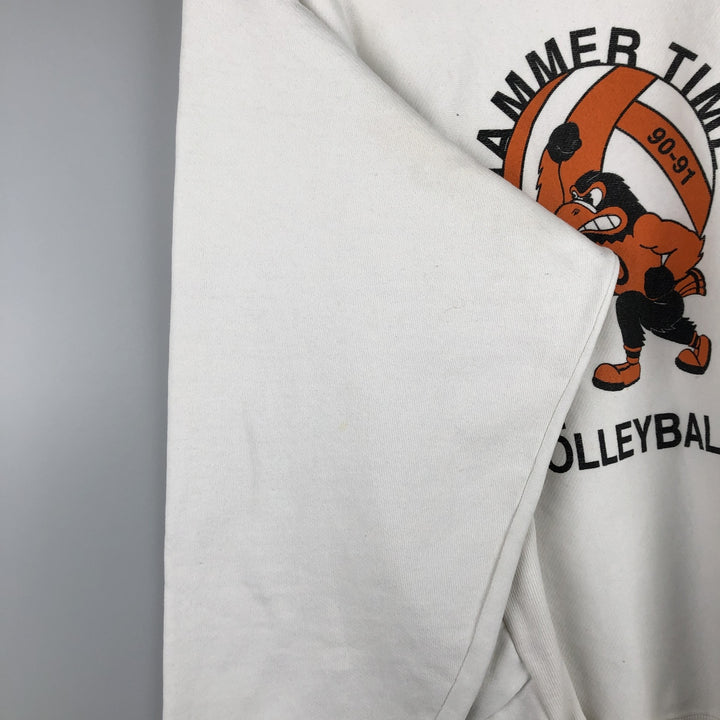 Vintage Majestic Cross Cut College Character Sweatshirt, Made in USA, Men's XL unclear white type Vintage Second Hand