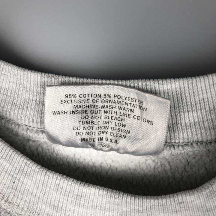 90'S GENUS College Sweatshirt, Made in USA, Men's Size XL, Vintage cotton gray type Vintage Second Hand