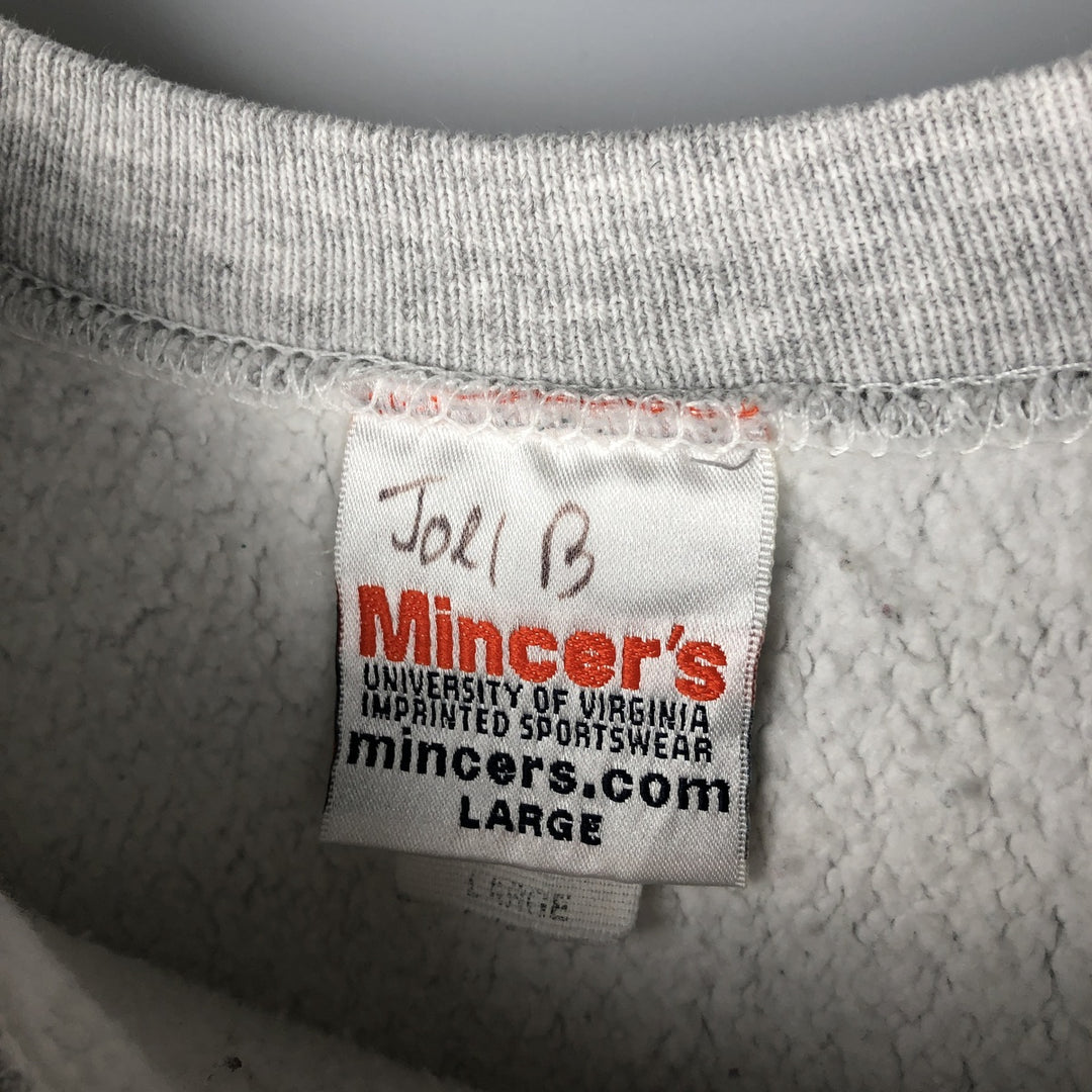 Vintage 90'S Mincers college sweatshirt, made in the USA, size L, men's cotton gray type Vintage Second Hand