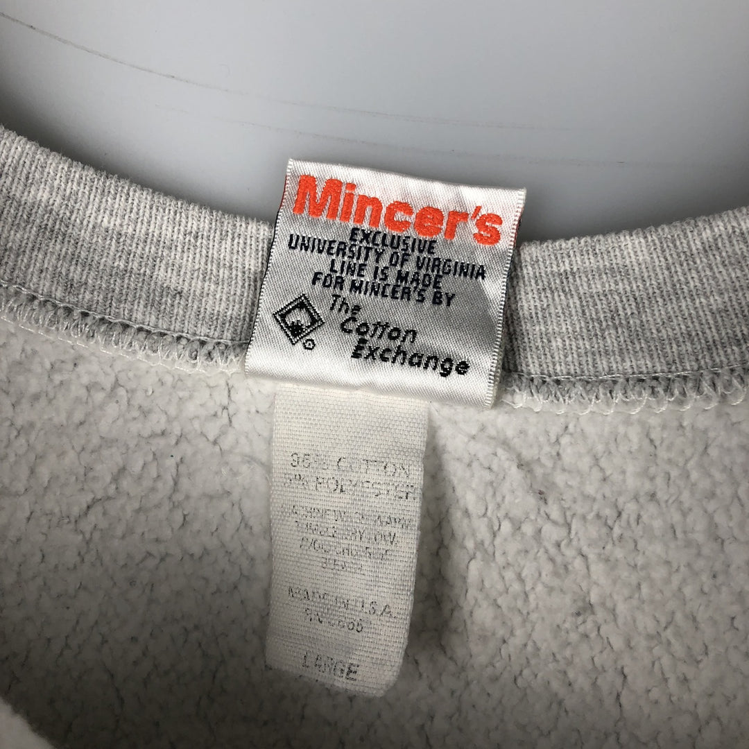 Vintage 90'S Mincers college sweatshirt, made in the USA, size L, men's cotton gray type Vintage Second Hand