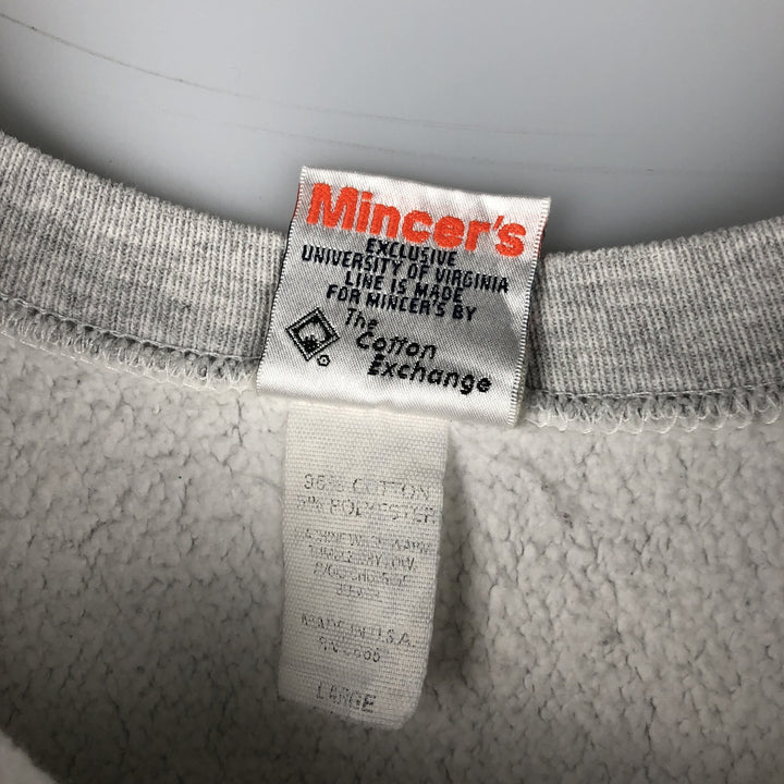 Vintage 90'S Mincers college sweatshirt, made in the USA, size L, men's cotton gray type Vintage Second Hand