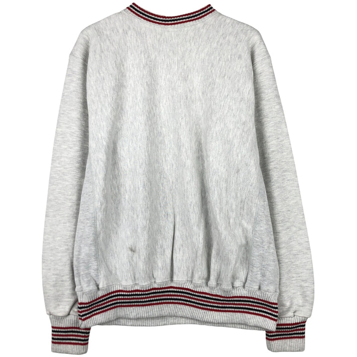 Vintage 90'S MV SPORT PRO WEAVE striped college sweatshirt, made in the USA, men's size XL cotton gray type Vintage Second Hand