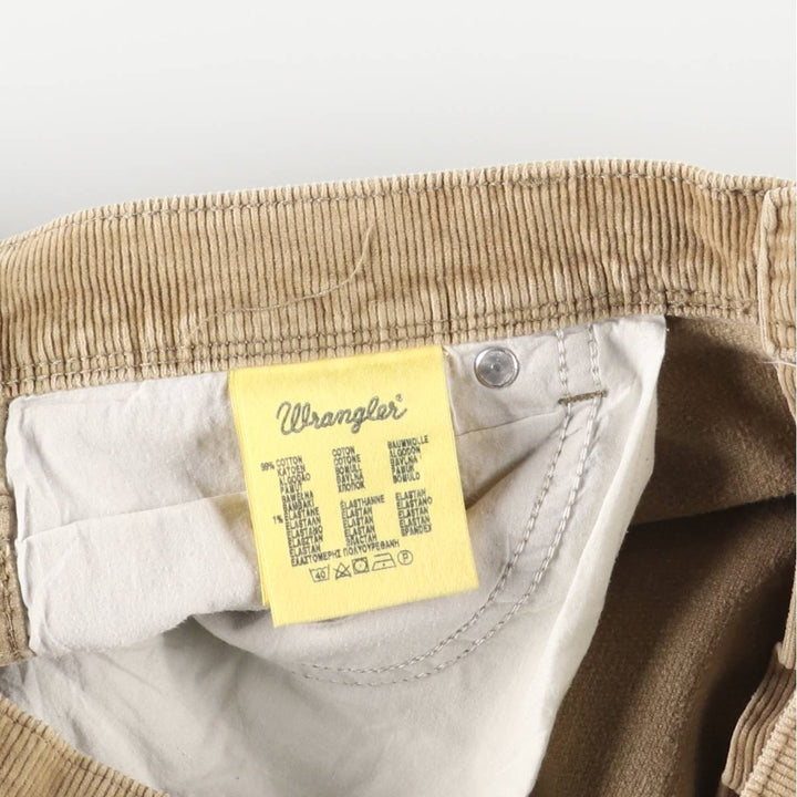 Wrangler Texas Stretch Corduroy Pants, Men's, Size 34 cotton Khaki type Vintage Second Hand