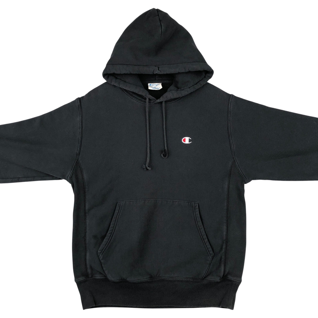Champion Reverse Weave Replica Solid Tag Pullover Hoodie, Men's Size M cotton black type Vintage Second Hand