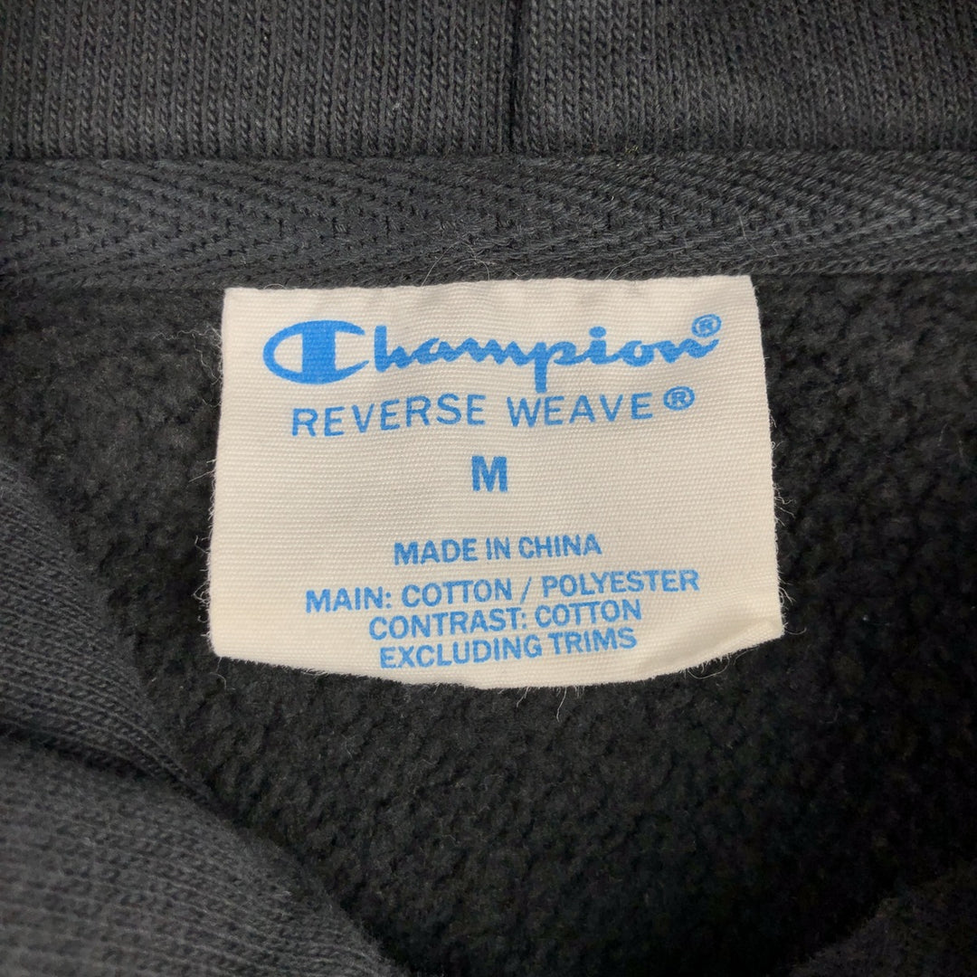 Champion Reverse Weave Replica Solid Tag Pullover Hoodie, Men's Size M cotton black type Vintage Second Hand