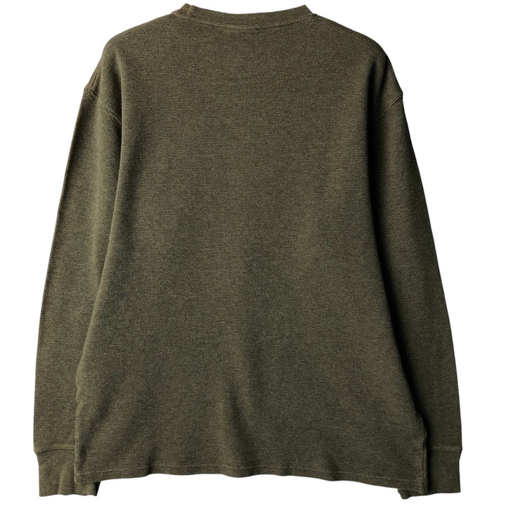 Ralph Lauren POLO RALPH LAUREN SLEEPWEAR Thermal Long T-shirt Waffle Men's XL cotton Khaki type sage green Vintage Second Hand