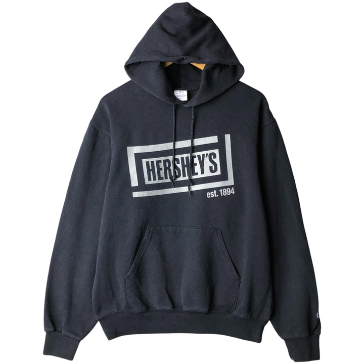 Champion HERSHEY'S Advertising Pullover Hoodie, Men's Size M unclear navy blue type Vintage Second Hand