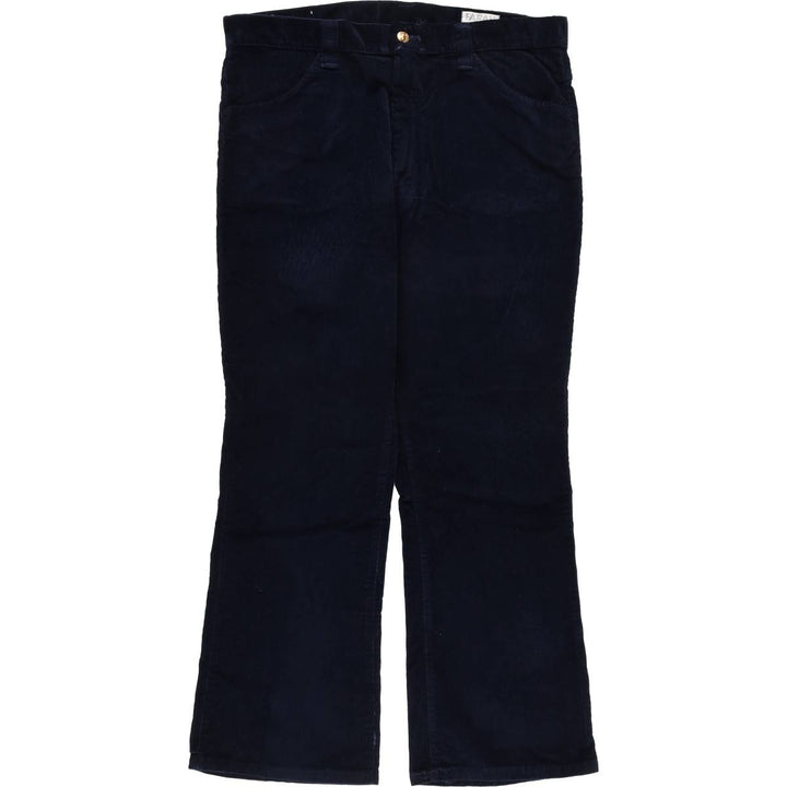 Vintage 1970'S Farah flared corduroy pants, men's size W34. unclear navy blue type Vintage Second Hand