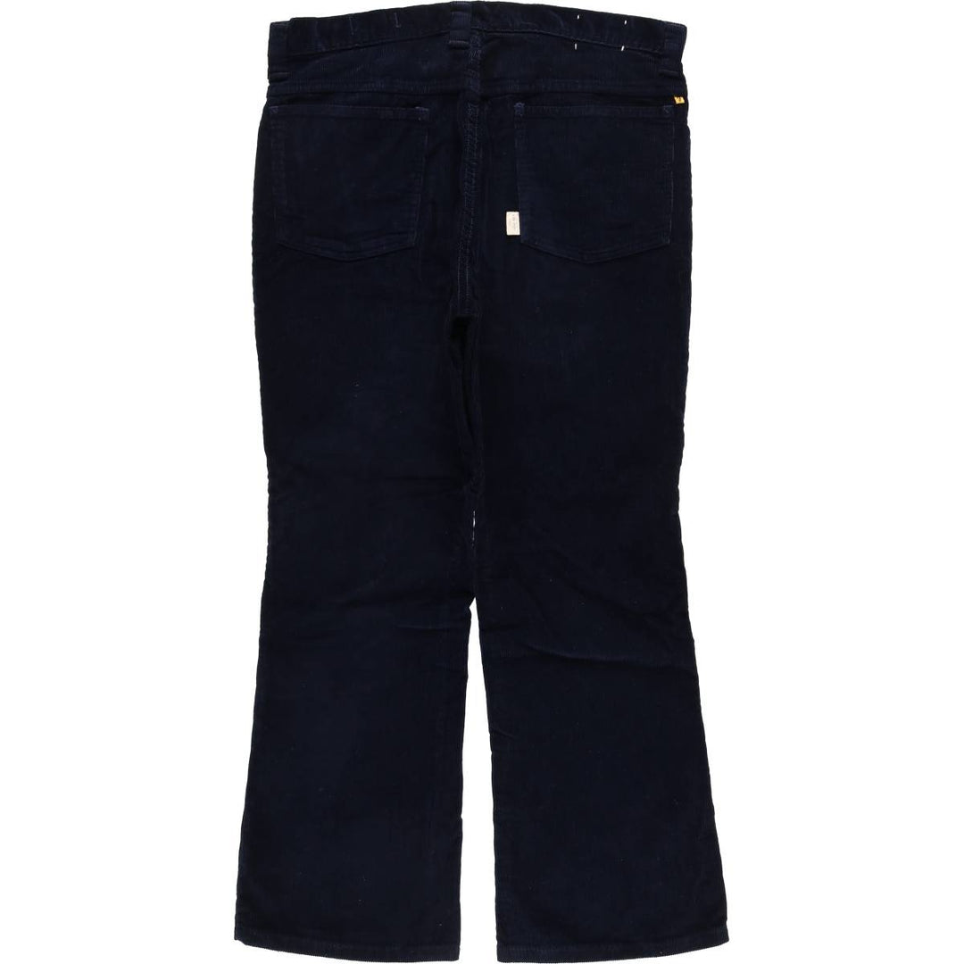 Vintage 1970'S Farah flared corduroy pants, men's size W34. unclear navy blue type Vintage Second Hand