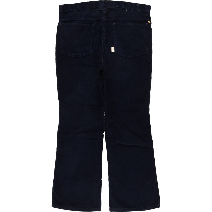 Vintage 1970'S Farah flared corduroy pants, men's size W34. unclear navy blue type Vintage Second Hand