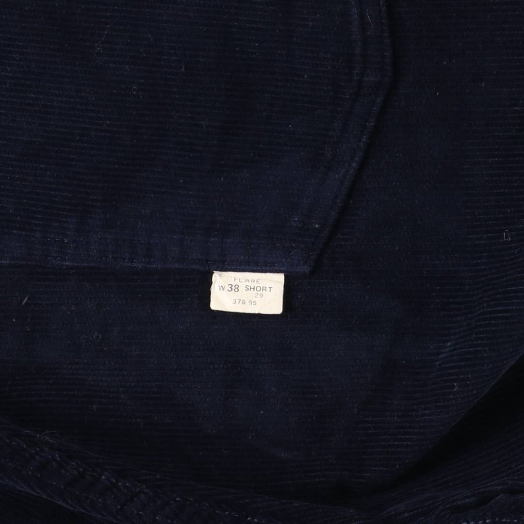 Vintage 1970'S Farah flared corduroy pants, men's size W34. unclear navy blue type Vintage Second Hand