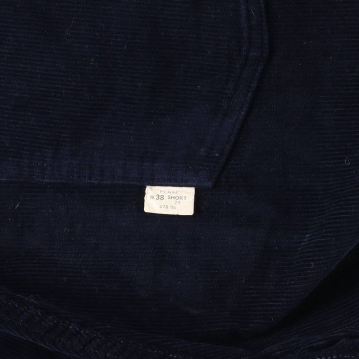 Vintage 1970'S Farah flared corduroy pants, men's size W34. unclear navy blue type Vintage Second Hand