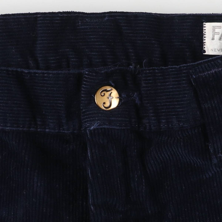 Vintage 1970'S Farah flared corduroy pants, men's size W34. unclear navy blue type Vintage Second Hand